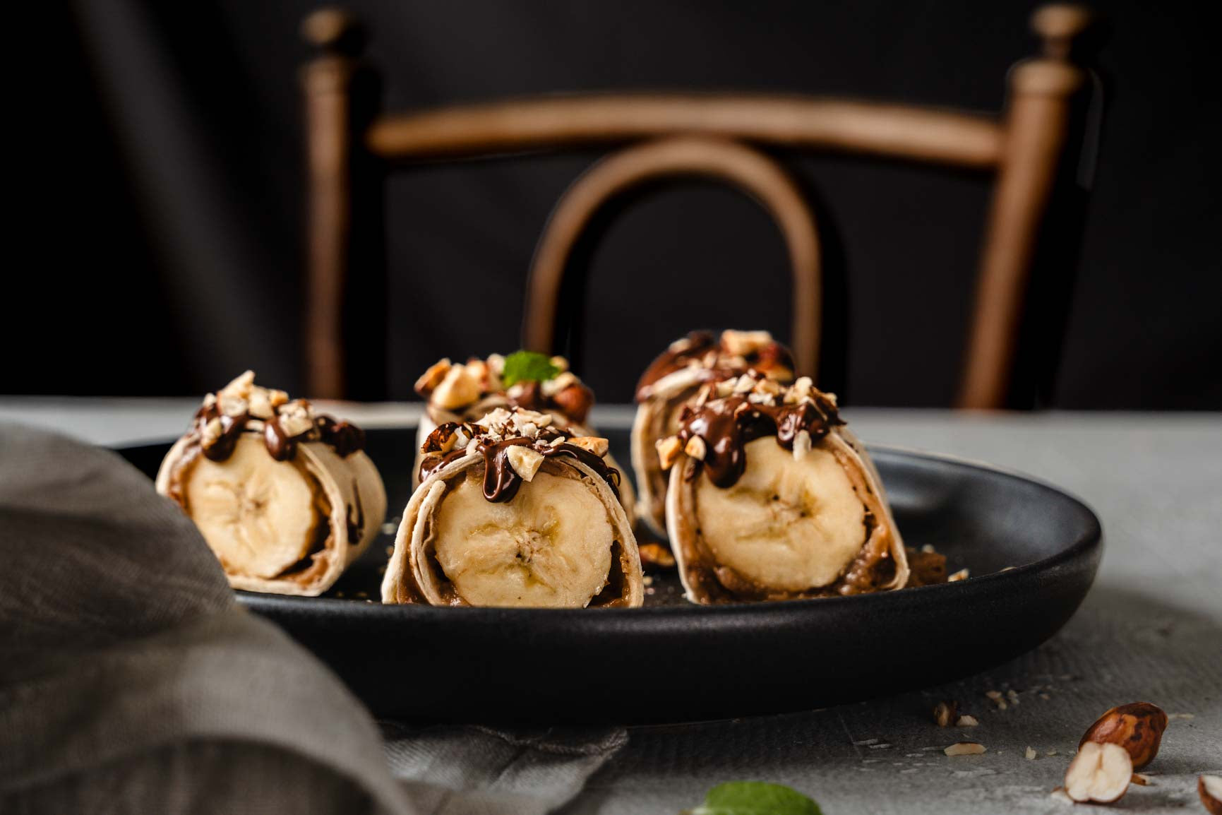 Bananen Sushi