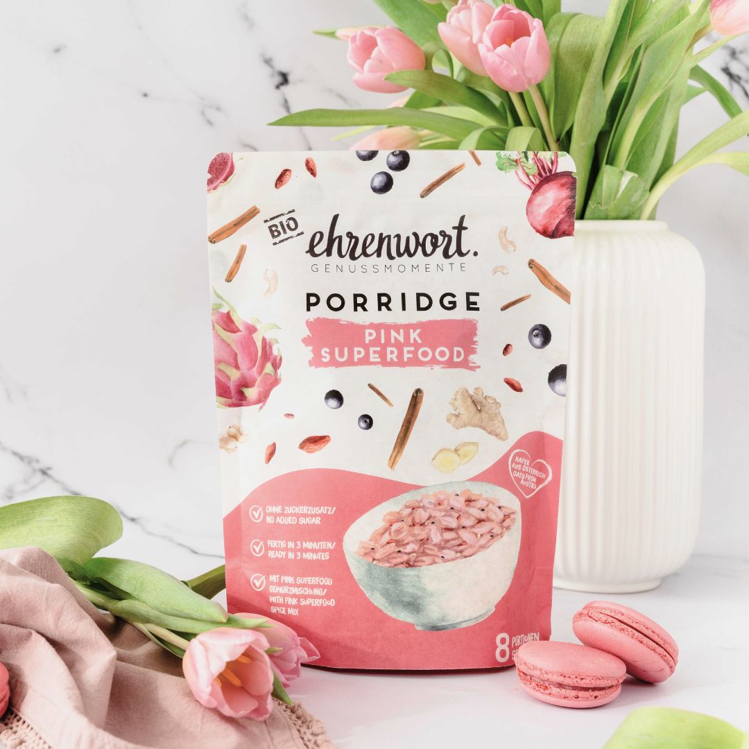 ehrenwort Bio Pink Superfood Porridge Mood Bild