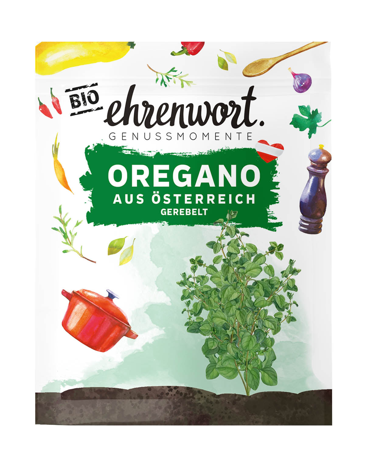 Ehrenwort Oregano aus Österreich gerebelt Briefchen Produktabbildung